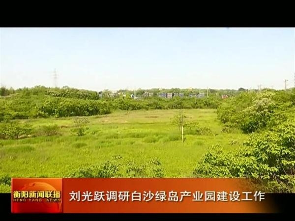 刘光跃调研白沙绿岛产业园建设工作